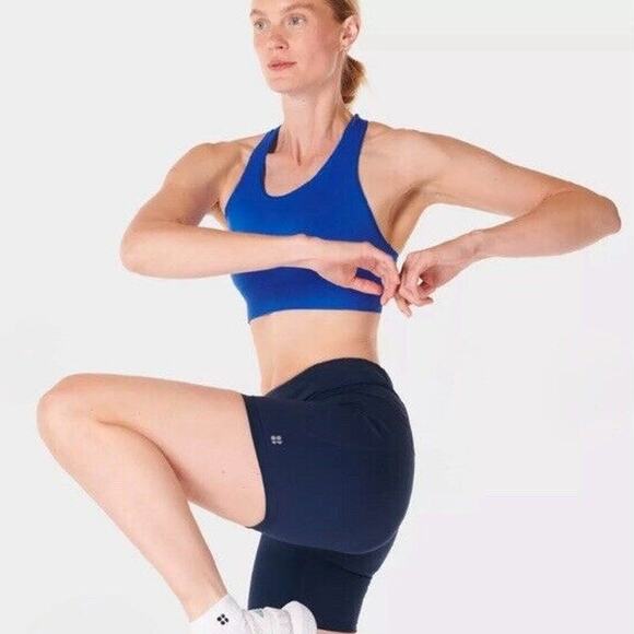 Sweaty Betty 6 Inch Power Bike Shorts Size XS Navy Blue - Picture 5 of 12